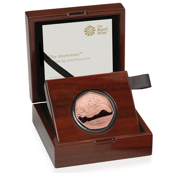 (image for) 2018 Gold Proof Coin 50p - Snowman